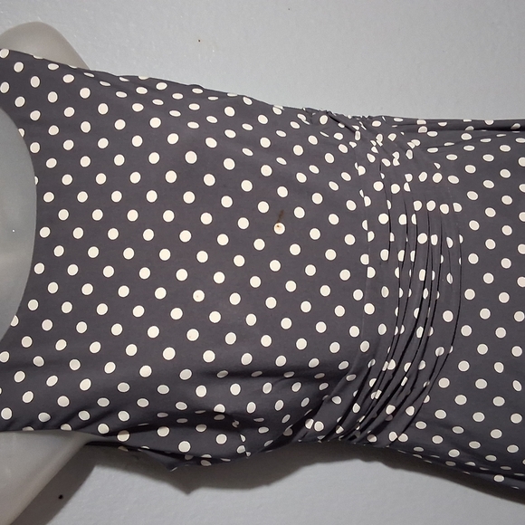 Lauren Ralph Lauren Gray Polka Dot Dress - Picture 8 of 13